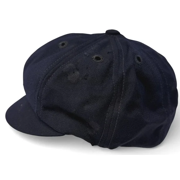 1930s 40s Derby Cap Co Umpire Referee Hat Wool Navy M 6 7/8–7 1/8 Wool 1940s - Picture 4 of 10
